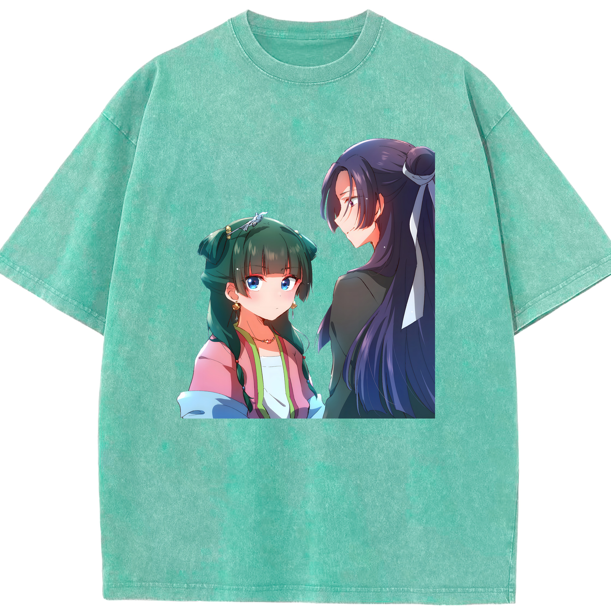 （画像用） 薬屋のひとりごと The Apothecary Diaries 綿100% ヴィンテージ風 半袖Tシャツ（フロントプリント）